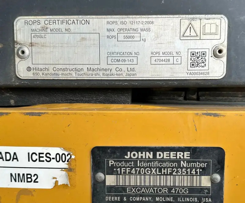 2017 John Deere 470G LC photo 109